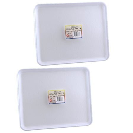 Hygloss Products Foam Trays, 9in x 11in, PK50 6982